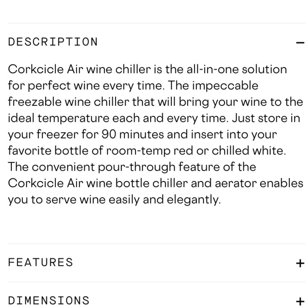 NIB corkcicle air wine bottle chiller - Picture 10 of 10